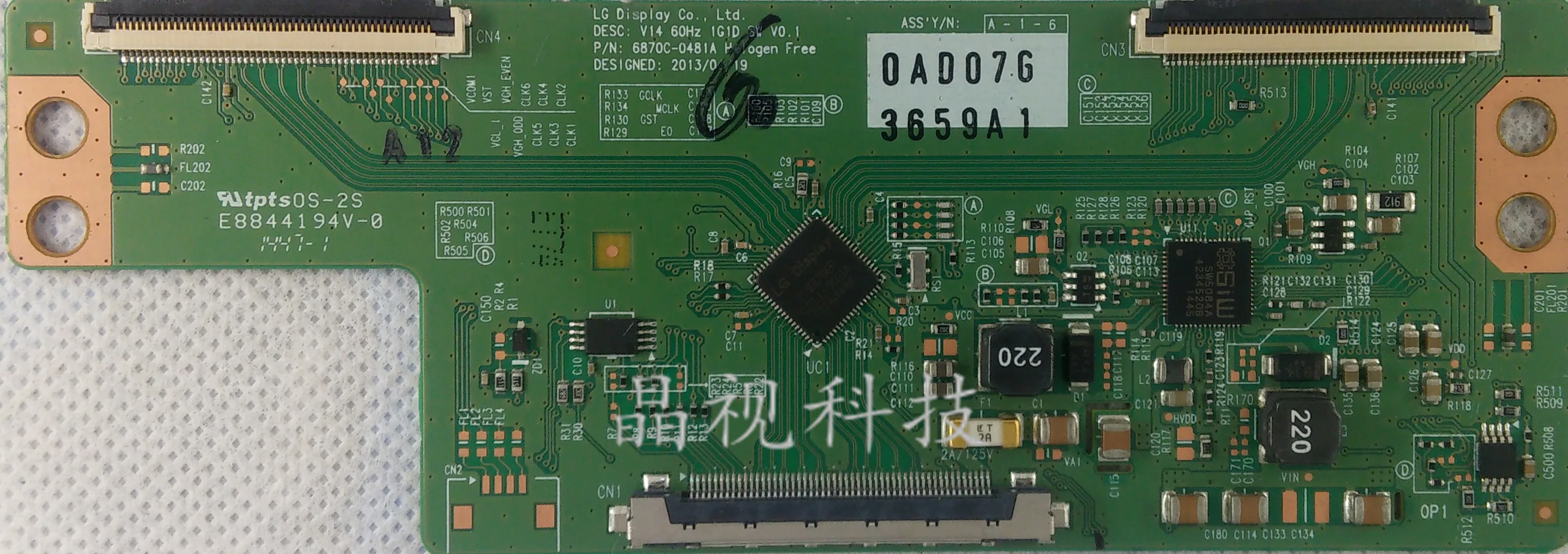 Оригинальная T-CON плата для LG 6870C-0481A/0471D V14 60HZ IGID TI_V1.0 экран LC490F14-E2-L(G1