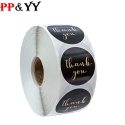 Gold Foil Thank You Stickers For Seal Labels 1 Inch Gift Packaging Birthday Party Offer Stationery 100pcs-500pcs