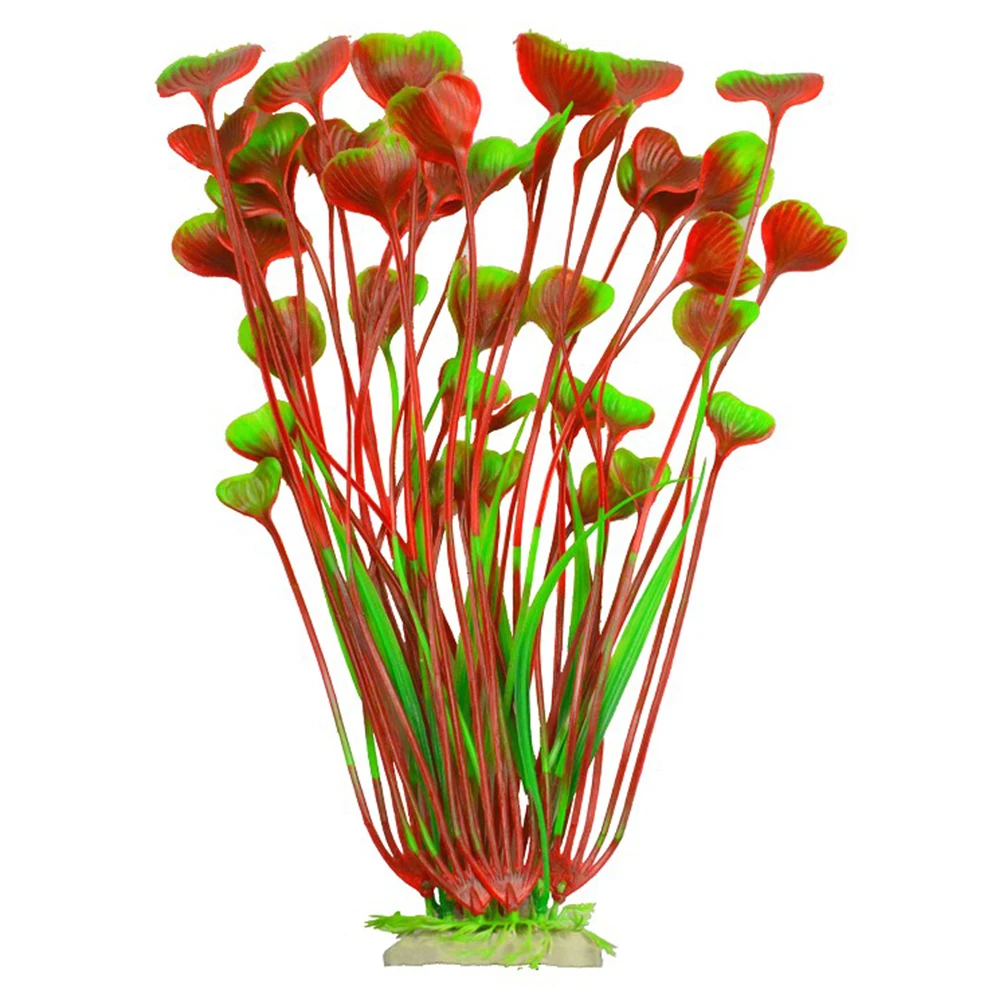 40 см Искусственные пластиковые аквариумные растения Трава для аквариума фон Аквариум Украшение для аквариума - Цвет: red
