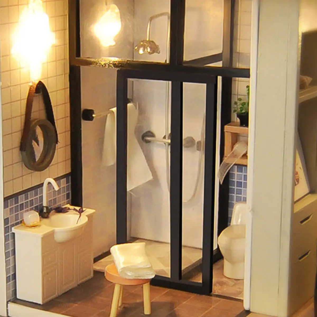 DIY Кукольный дом мин кукольный домик со светодиодный светильник комплект мебели деревянный дом строительные блоки игрушки для детей Новогодний Рождественский подарок