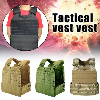 

Outdoor Training Tactic Vest Body Armor Adjustable Combat Vest Molle Plate Carrierr Vest CS Protective Vest Gear