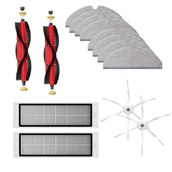 

10Pcs Mop + 2Pcs Main Brushes + 2Pcs Side Brushes + 2Pcs Filters for Xiaomi 1/1S/Stone/Xiaowa Vacuum Cleaner Parts Acces