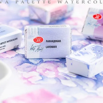 러시아 수입 화이트 나이트 수채화 페인트 아티스트, 수채화 마카롱 컬러, 금속 색상 미술 용품