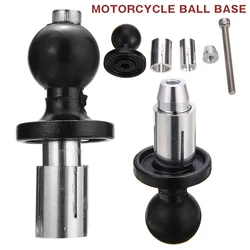 Support d'adaptateur de tête de moto en aluminium, Base de tige de fourche avec tête de boule pour supports de téléphone portable 