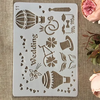 

New 26cm Hot Air Balloon Wedding DIY Craft Layering Stencils Painting Scrapbooking Stamping Embossing Album Paper Card Template