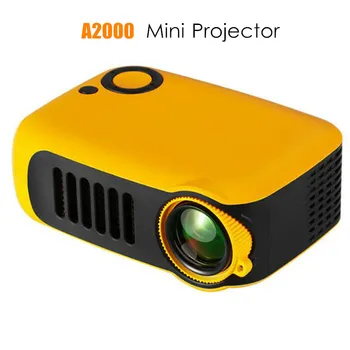 

A2000 2 inch Mini Projector 320 x 240P 1000 Lumens Home Theater 20000H Lamp Life Support 1080P HDMI USB Gift For Children