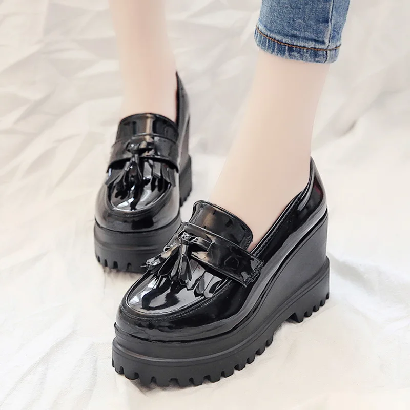 

Increase the British style small leather shoes in spring 2019 new type of original single shoe women's shoes