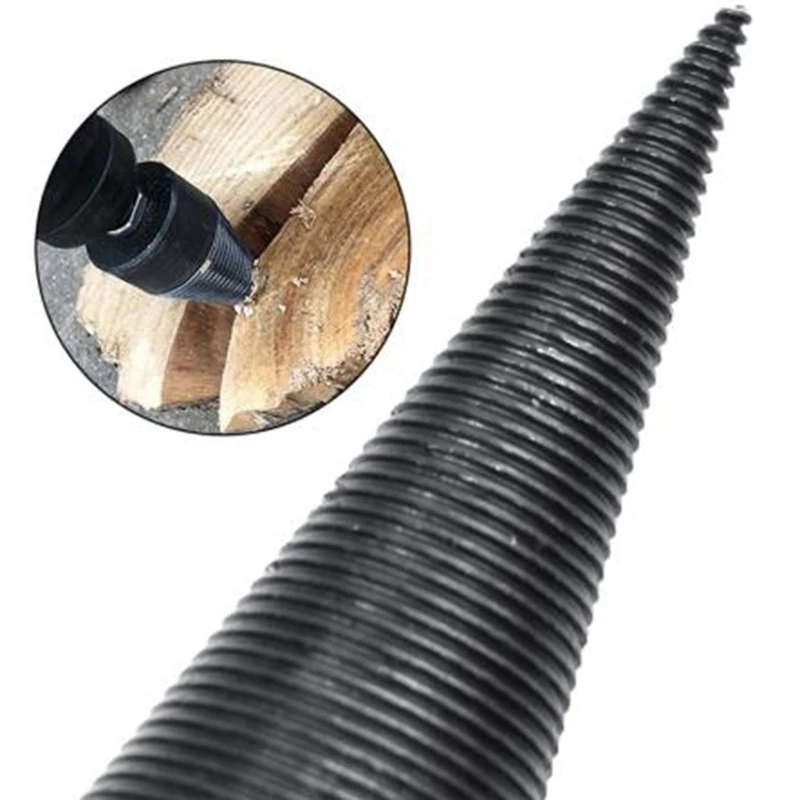 Hex Shank Firewood Splitter Machine Drill Wood Cone Reamer Punch Driver Drill Bit Split Drilling Tools