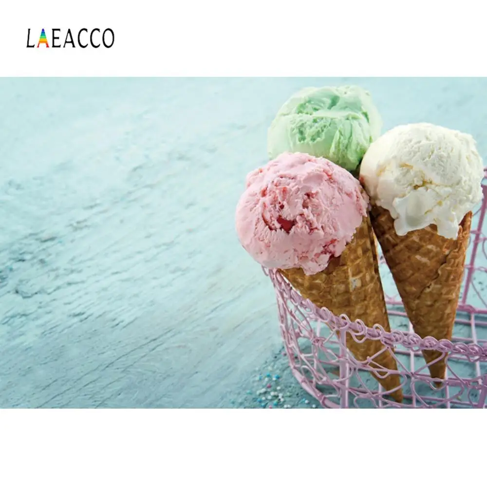 Laeacco фон для студийной фотосъемки с изображением мороженого еды детей |