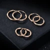 3 Pair/Set Fashion Punk Women Girl Simple Round Circle Small Ear Stud Earrings Punk Hip-hop Ear Ring Jewelry Hoop Earrings 4