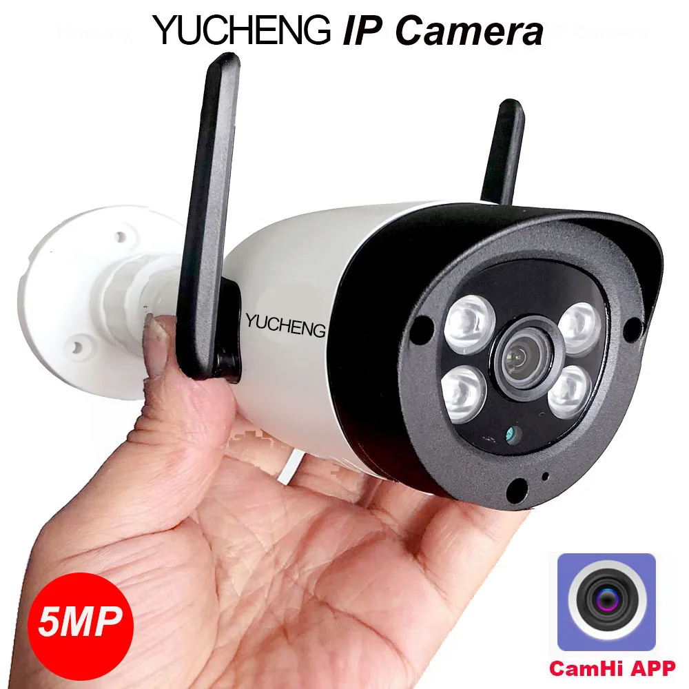 Camhi 5mp Humanoid Recognition Wireless Ip Camera Outdoor Ir Security Camera Sd Card Speaker Mic Wifi Camera - Ip Camera - AliExpress