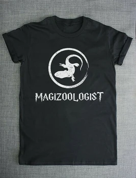 

Magazoologist Unite Magical Creatures Wizard Black T Gift For Men Women graphic retro Tops Tee Shirt