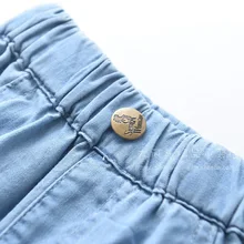 0325-02 детская одежда летние джинсовые шорты с эластичной резинкой на талии для мальчиков