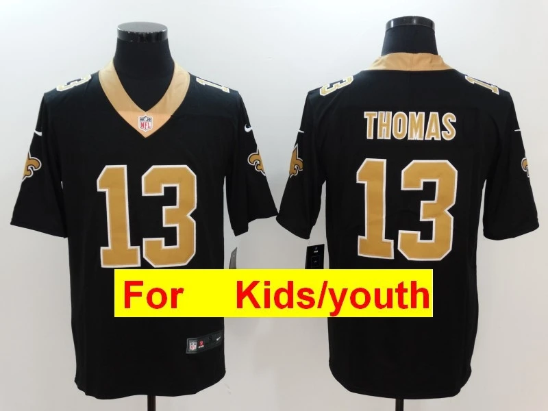 Молодежная игра в Орлеан Элвин Камара Drew Brees Marshon Lattimore Майкл Томас Марк Инграм цветные спортивные футболки - Цвет: Золотой