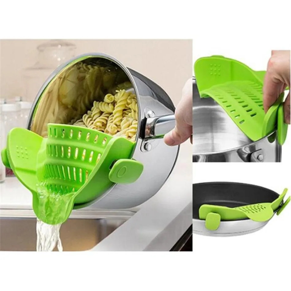 Силиконовая кастрюля для кастрюль конусная Воронка Кухня промывка риса дуршлаг для кухни аксессуары Кухня гаджет инструмент силиконовые приспособления