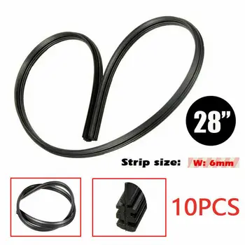 

Universal 10pcs 28" 6mm Car Rubber Frameless Windshield Wiper Blade Refill Windshield Wiper Manual Windshield Wiper