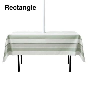 

With Zipper BBQs Oxford Cloth Easy Clean Waterproof Umbrella Hole Outdoor Tablecloth Backyard For Patio Garden Party Durable