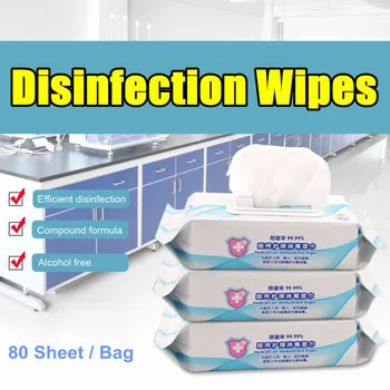 

Soft Medical Disinfection Wipes Portable Swabs Pads Wipe Antiseptic Cleanser Cleaning Sterilization First Aid Home 80 Sheets/bag