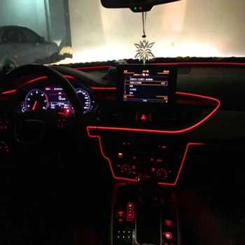 

Neon Atmosphere Light Cold Strip 12V Red Decor Car Ambient Fluorescent