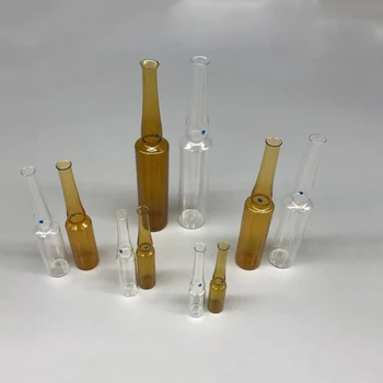 

100pcs/lot Glass ampoule Transparent/Brown Injection Bottle easy breaking Curved neck easy to fold ampoules