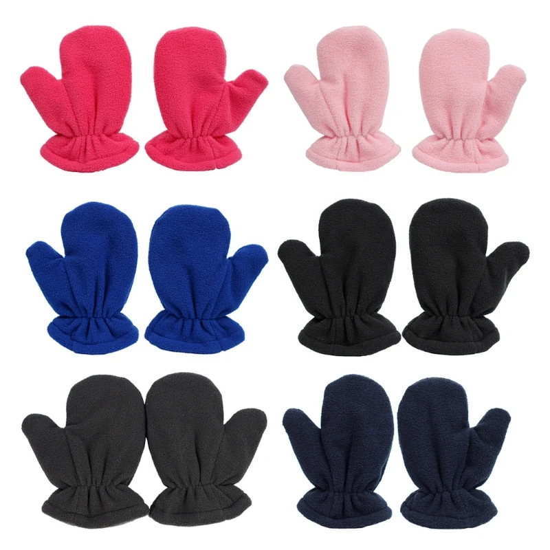 

Baby Gloves Winter Warm Plus Velvet Mittens Children Kids Lined Fleece Gloves