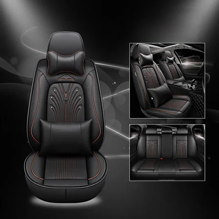 Новые кожаные чехлы для сидений автомобиля для vw golf 4 5 VOLKSWAGEN polo 6r 9n passat b5 b6 b7 Tiguan аксессуары чехлы для сидений автомобиля - Название цвета: Coffee Luxury