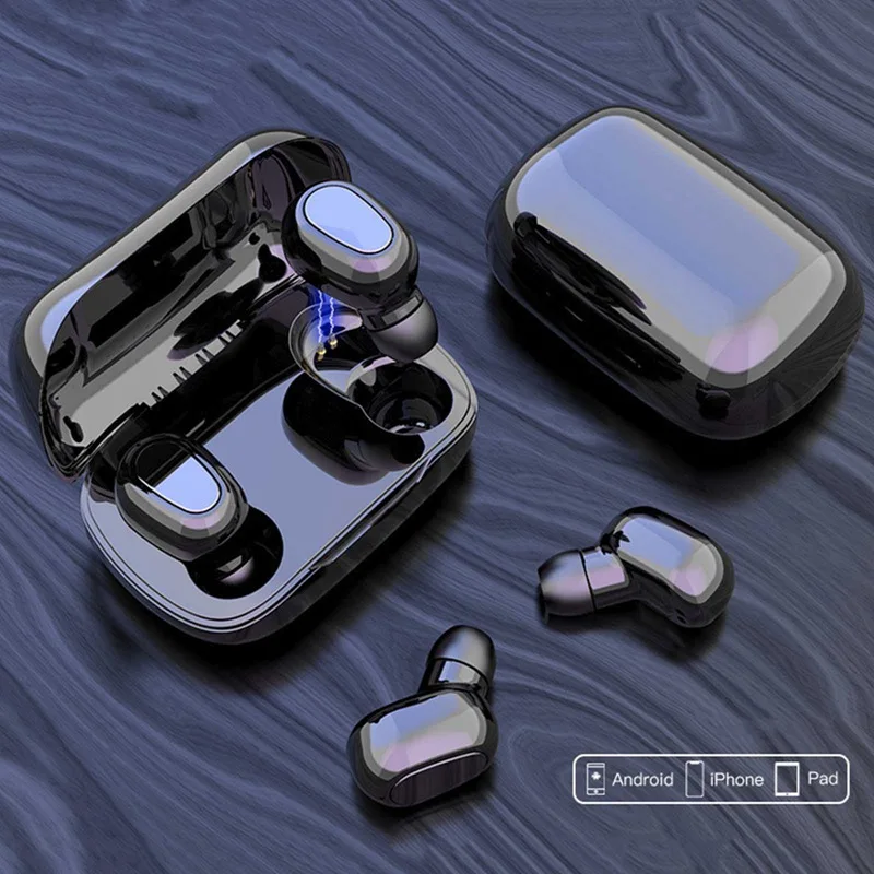 TWS Bluetooth 5 0 Earphones 2200mAh Charging Box Wireless Headphone 9D Stereo Sports Waterproof Earbuds Headsets Christmas Gift