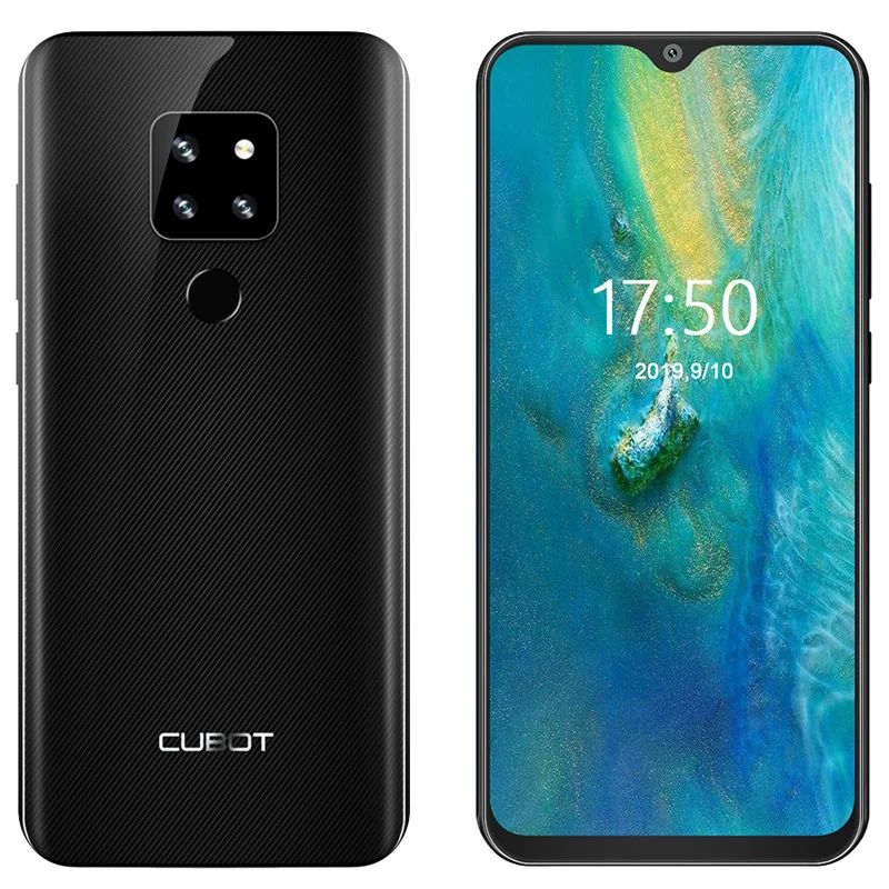 Black Смартфон Cubot P30 6," экран капли воды FHD+ 2340x1080p 4 Гб RAM+ 64 ГБ ROM Памяти Android 9,0 Pie Система Helio P23 Телефон SONY AI задние тройные камеры Поддержка Распознавания лица 4000 мАч Батарея 4G LTE Сети - Цвет: Black