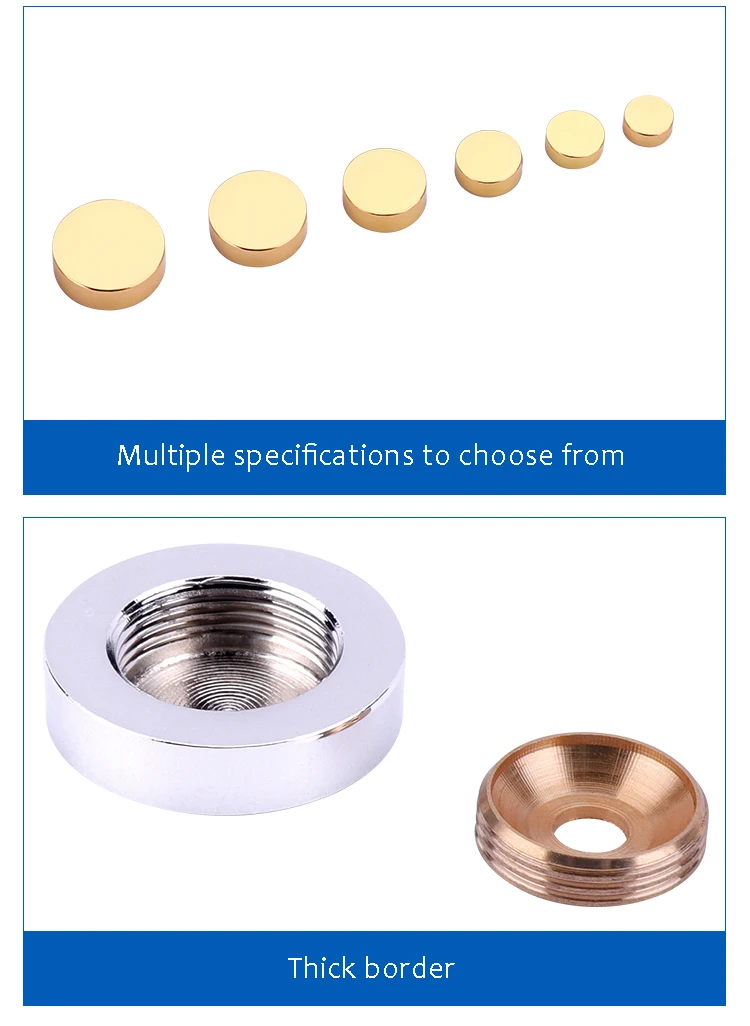 

Golden screw decorative cap glass fixed pure copper mirror nail advertising screw mirror screw cap decorative cover buckle