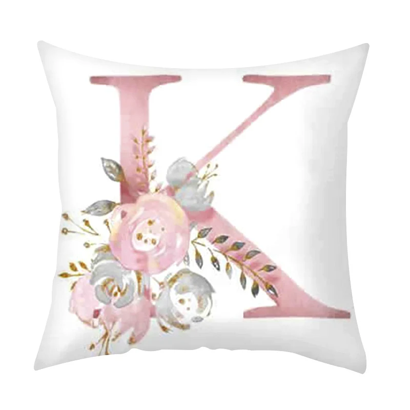 Розовые Чехлы для подушек с буквенным принтом, модные диванные наволочки, декоративные подушки для дивана, наволочка из полиэстера, подушки - Цвет: 911