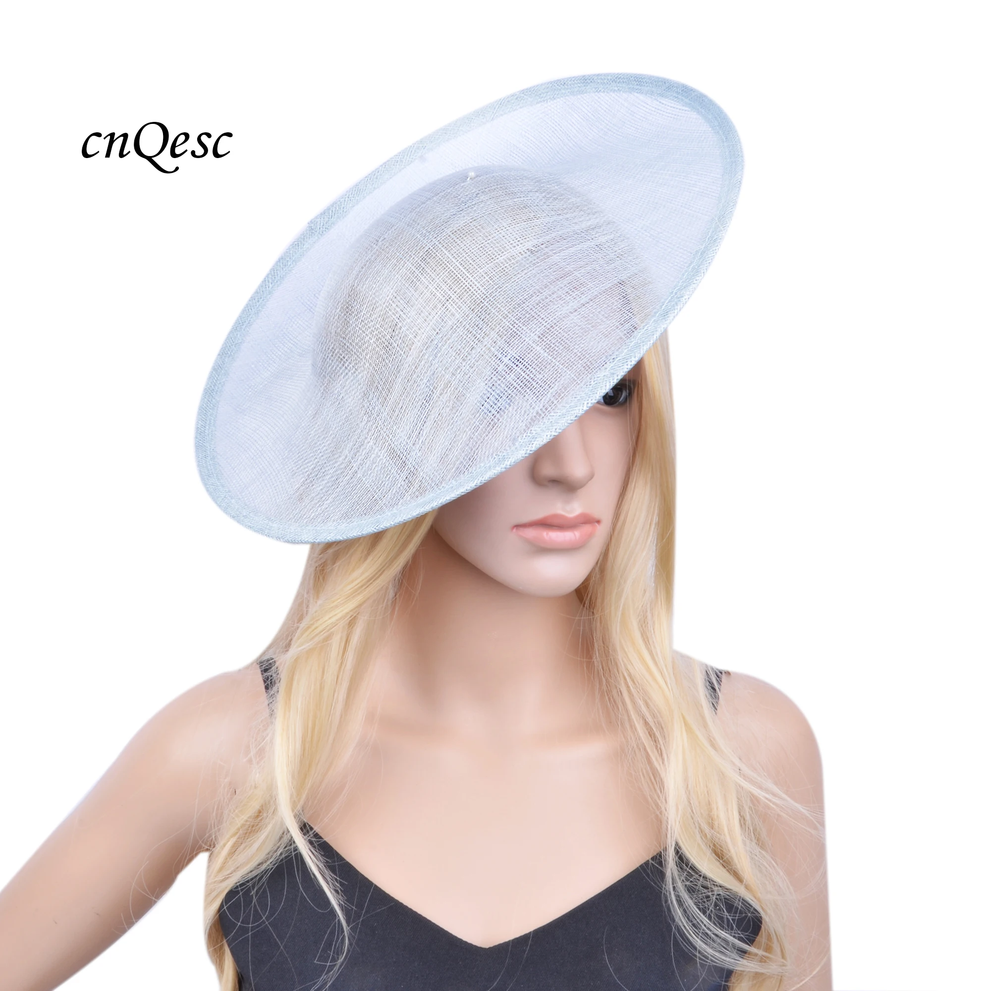 Light Pale Blue Sinamay Fascinator Base 