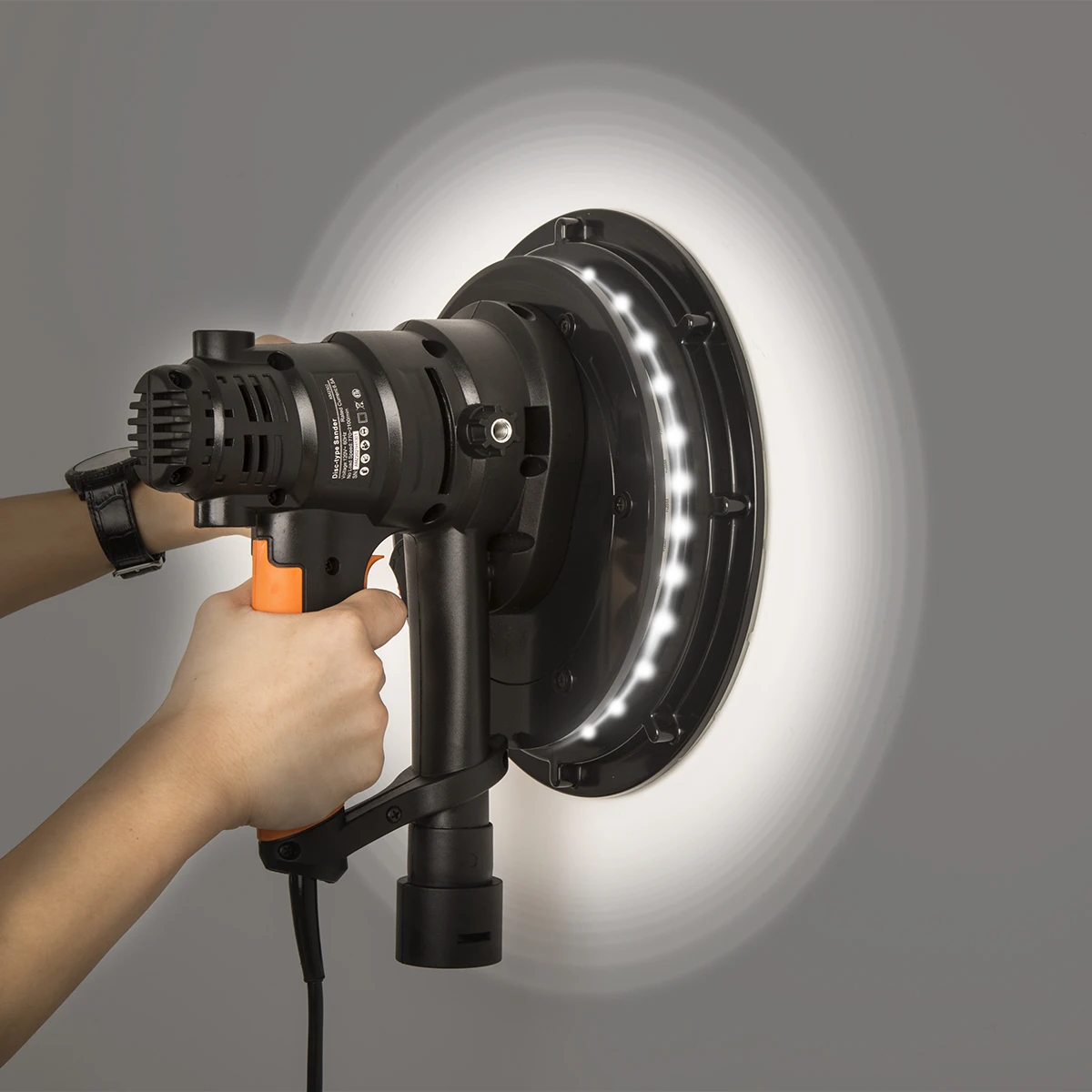 230V Drywall Sander 800W Wall Polishing Machine Grinding Portable Led Light Wall Putty 215mm Sand disc By PROSTORMER electric polisher electric orbital sander