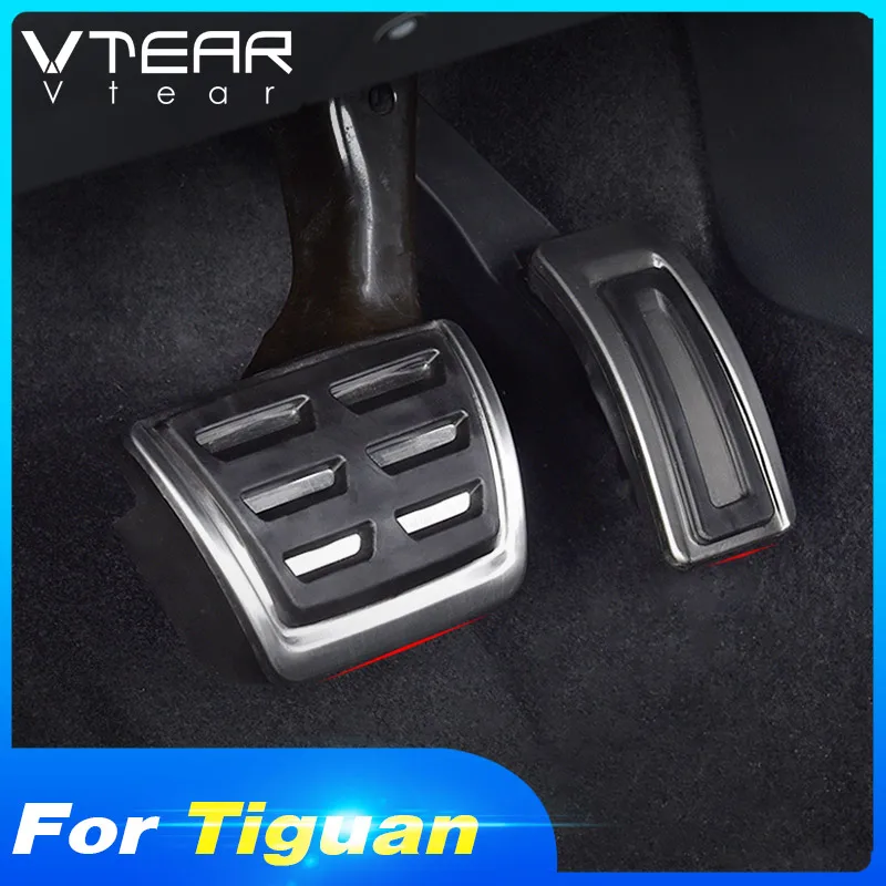 

Vtear For VW mk2 Tiguan 2019 2018 car accelerator Oil footrest Pedal Plate Clutch Throttle Brake Treadle Interior Accessories