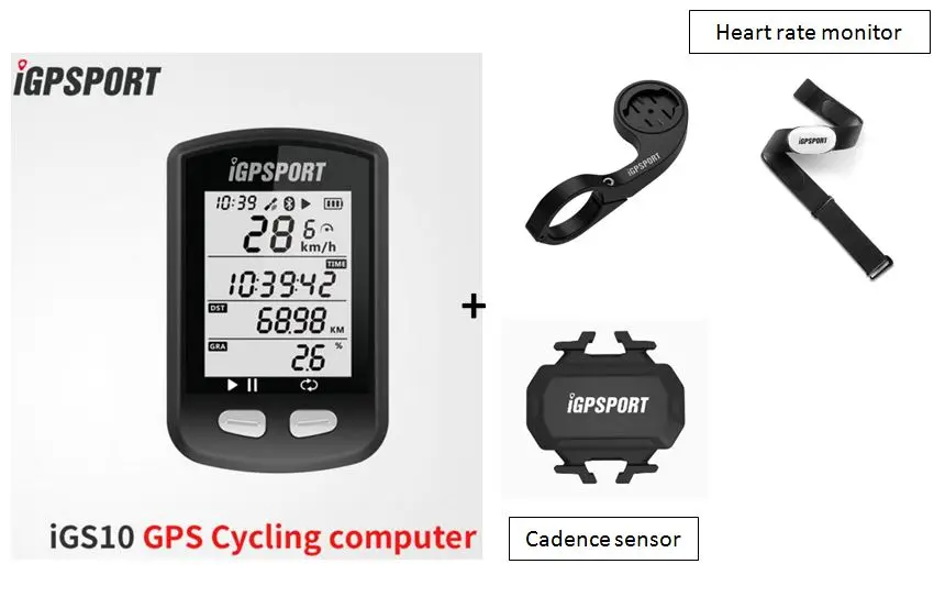 I gps порт IGS10 Mtb велосипедный компьютер gps Водонепроницаемый IPX6 ANT+ беспроводной Велосипедный спидометр велосипед цифровой секундомер аксессуары - Цвет: set 8