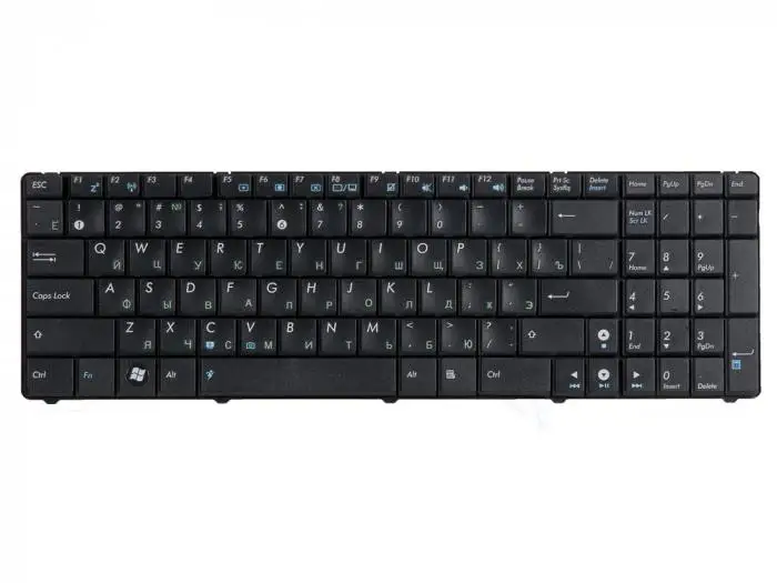 Клавиатура для ноутбука Asus F52 F90 K50 K51 K60I K60IJ K61 K62 K70 K71 K72 P50 X5DIJ. Чёрная гор. Enter |