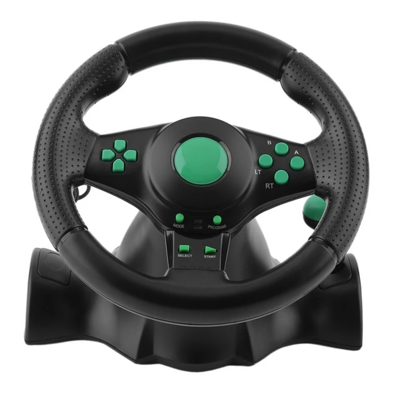 Racing Game Steering Wheel For Xbox 360 Ps2 For Ps3 Computer Usb Car Steering-Wheel 180 Degree Rotation Vibration With Pedals