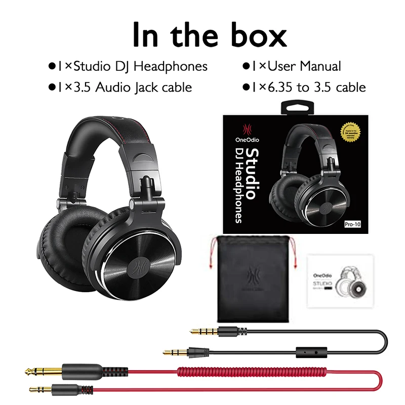 Oneodio Cuffie Over Ear Hifi Studio DJ Cuffie Cablate Monitor Musica Gaming Cuffie Auricolari Per Telefono Computer PC_voghion.com