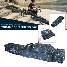 Рыбалки Сумка для удочки для рыбалки сумка для снаряжения камуфляж 1280D тряпичная Сумочка походная Удочка сумка для отдыха на открытом воздухе походный органайзер для хранения
