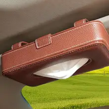 Кожаный Автомобильный солнцезащитный козырек Tissue Box автоматический насос держатель кассеты съемная коробка для бумажных салфеток Органайзер Подходит для BMW