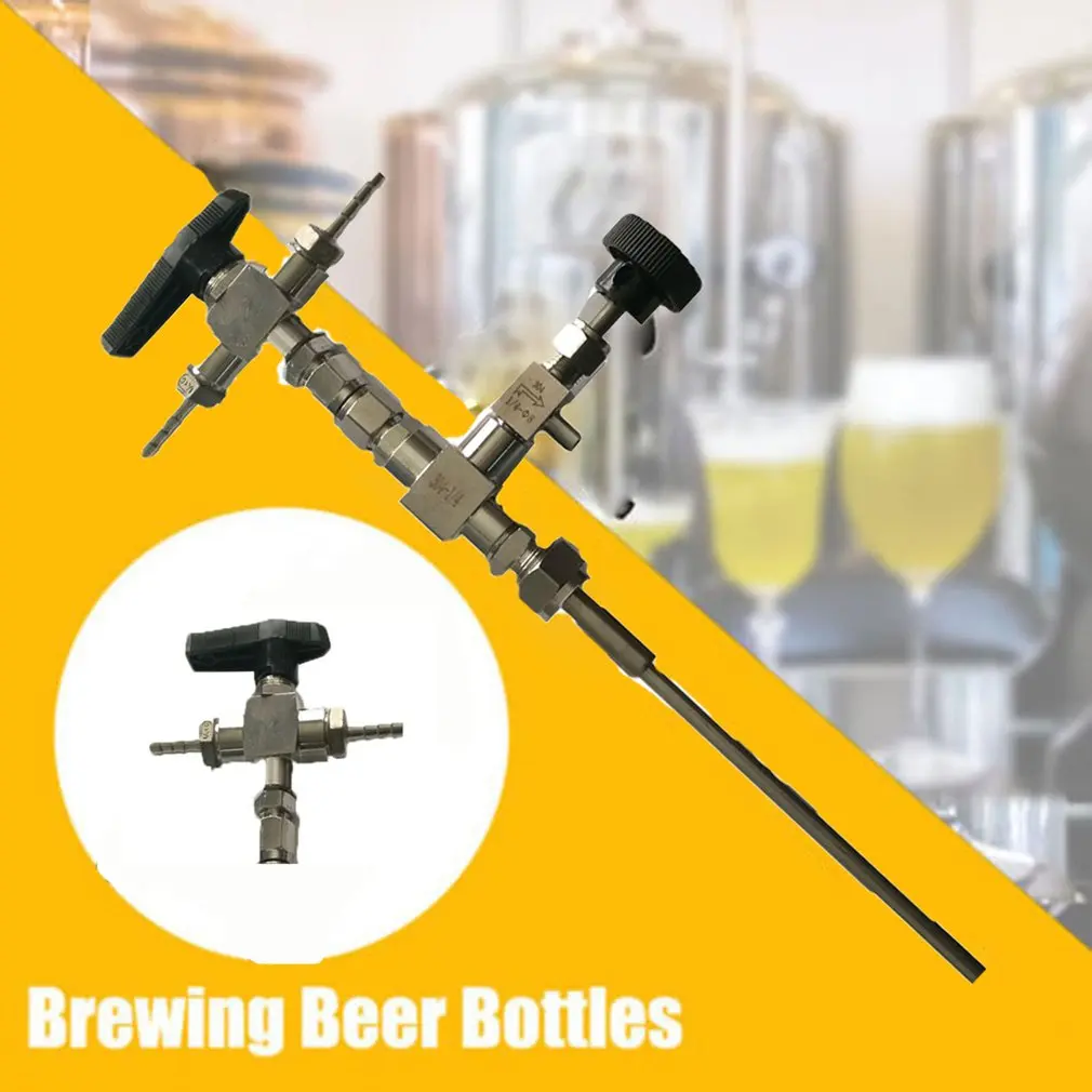 

Counter Pressure Beer Bottle Filler CO2 3 Way Hose Kit 304 Stainless Steel For Homebrewing Beer Gun Bottling Equipment