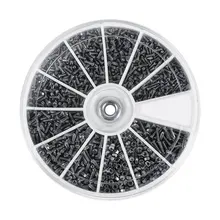 600 шт./кор. 12 видов мелких шурупы гайки набор комплект M1.2 M1.4 M1.6 винт для часы Линзы для очков Инструменты для ремонта