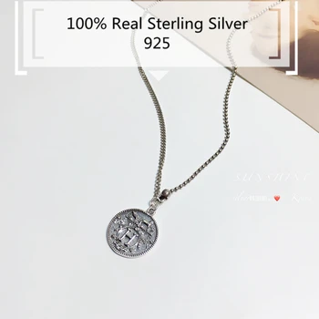 

100% Silver 925 Jewelry Undefined Vintage Ex-Libris H Horse Sculpture Coin Necklace Gorgeous Handmade Silver Neck Pendants Women