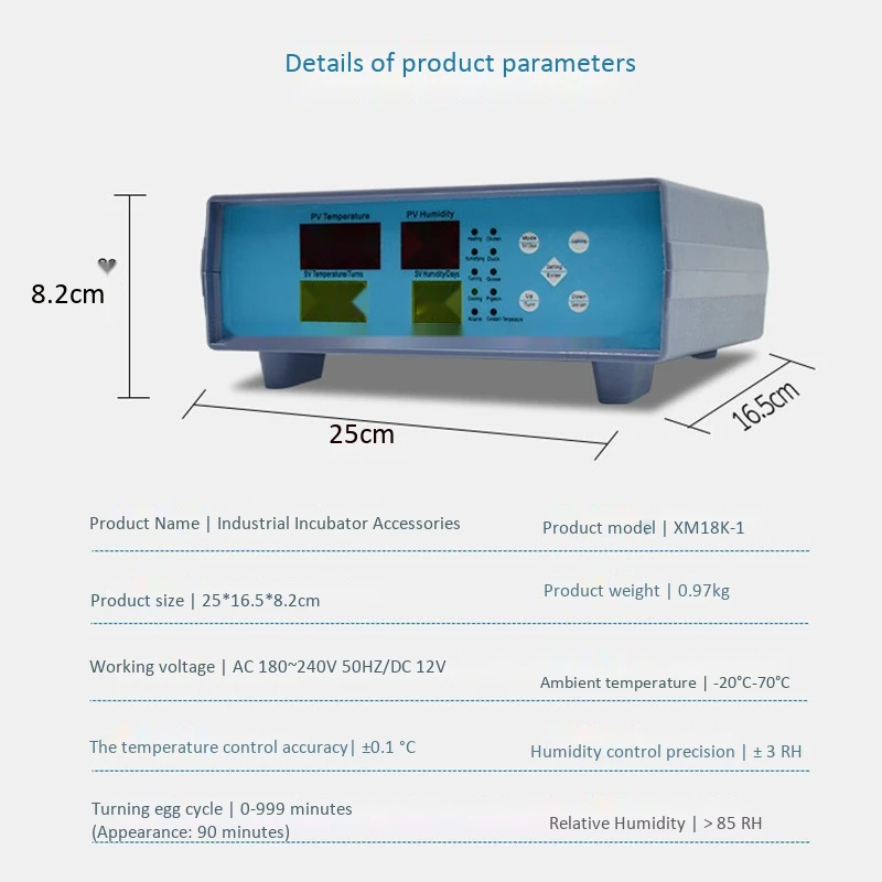 Одна кнопка инкубации регулятор температуры внешний микрокомпьютер Контроллер Яйцо контроллер температуры для инкубатора XM18K-1