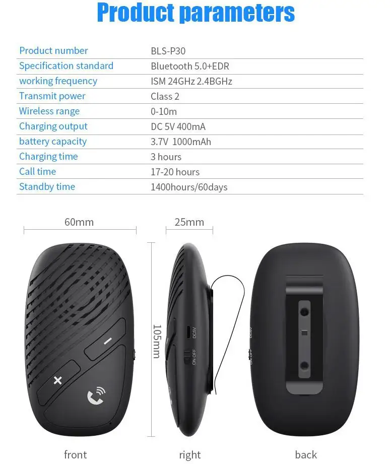 Wireless Bluetooth Car Kit Handsfree Speakerphone Bluetooth 5 0 Wireless Stereo Audio Receiver Adapter for Car Headphone Speaker