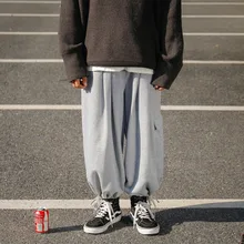 Осенние свободные шаровары, мужские модные хип-хоп брюки с большими карманами, Мужская Уличная одежда, дикие джоггеры, спортивные штаны, мужские широкие штаны