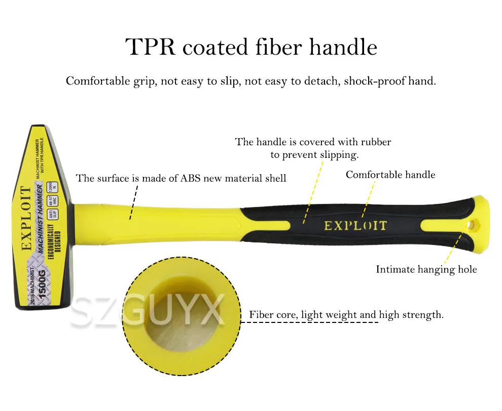Многофункциональный монтажный молоток из высокоуглеродистой стали с покрытием из термопластичной резины, монтажный молоток, портативный молоток для утконоса