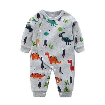 

Baby onesies spring and autumn baby long-sleeved clothes newborn dinosaurs clothes baby cotton romper