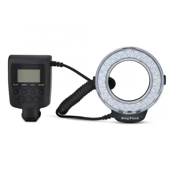 

camera flash 48pcs LED Ring Flash Light with 8 Ring Adapters for Canon Nikon Pentax Olympus l speedlite Cam