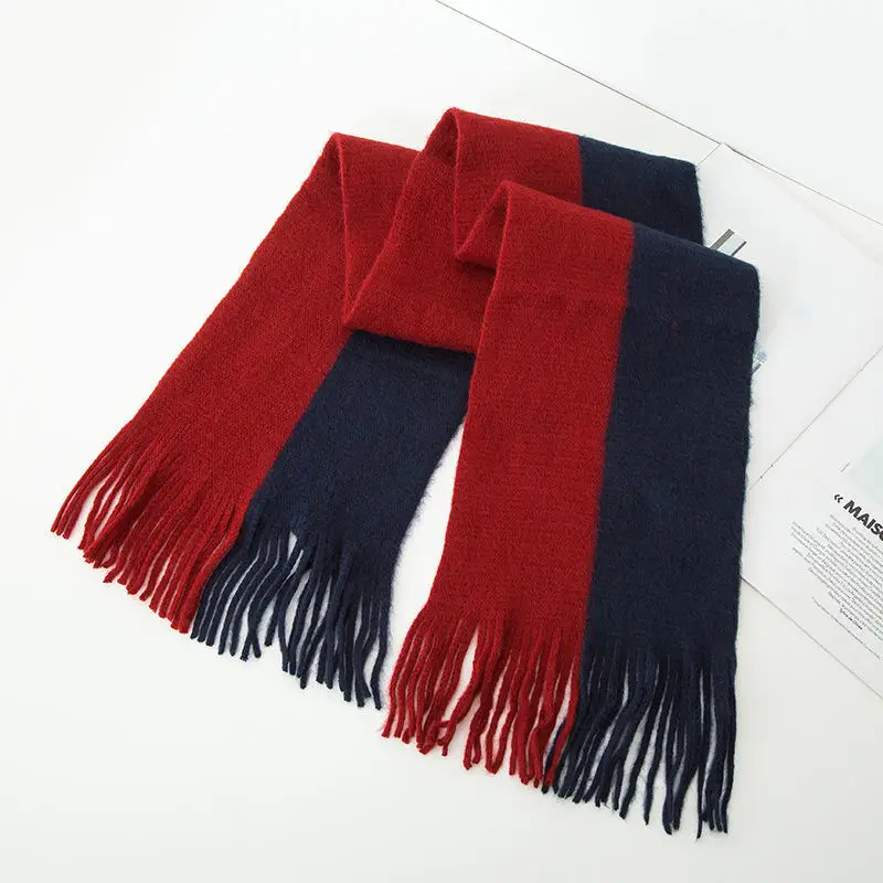 Мода г.; осенне-зимние шерстяные шарфы для детей; теплый шарф в стиле пэчворк для маленьких детей; длинные шарфы 140*20 см