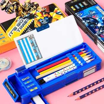 

Large Capacity Grade 1 Pencil Case Pupils Multi-Function Stationery Transformers for Kids Kindergarten Pencil Case